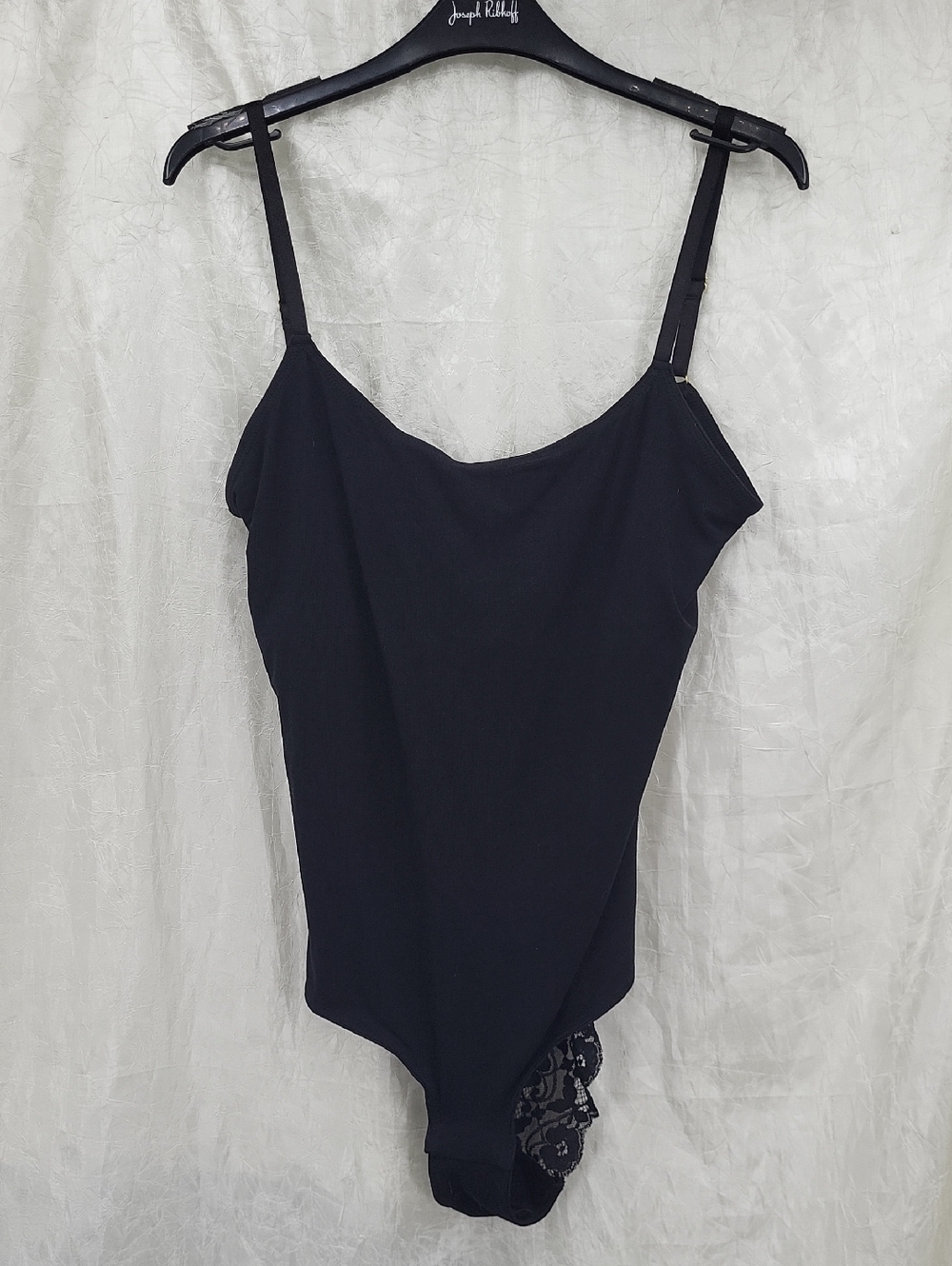 Anthropologie Underprotection Black Lace-Trim Bodysuit Size Large